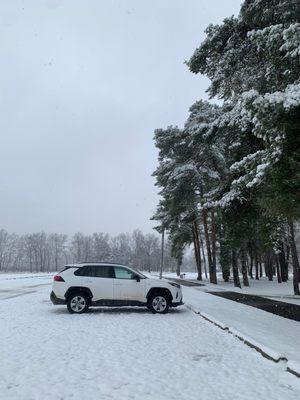 First snow at Addison Oaks!