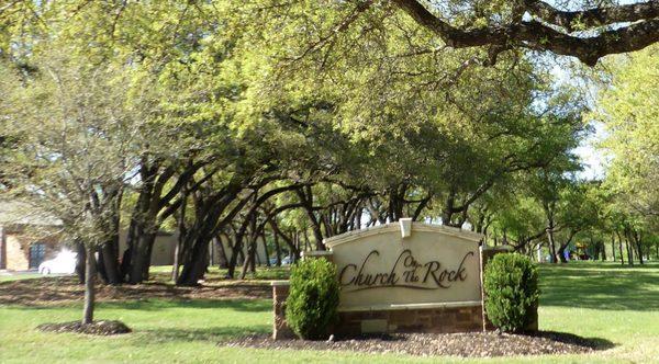 Church on the Rock, Georgetown, Texas - Front Sign