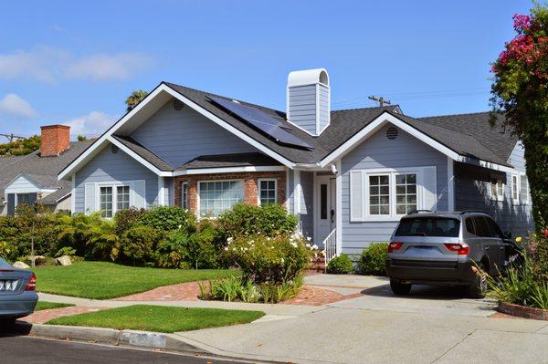 7 Kilo watt solar panel install over shingle roof.