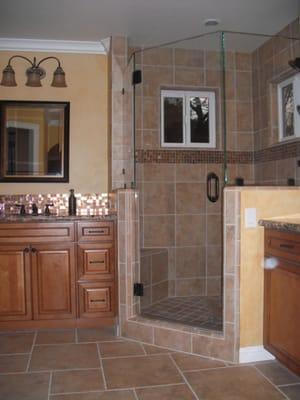 Custom Tile Shower and Floor Installation