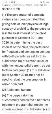 not that a judge cares, but the next paragraph is about 7 factors that rebutte. of which i have.