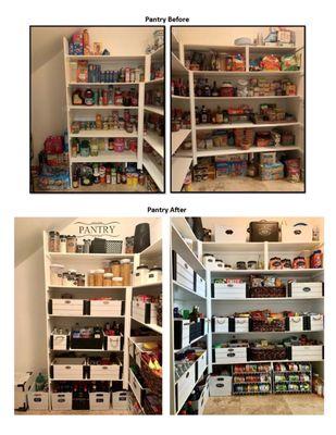 Pantry before & after