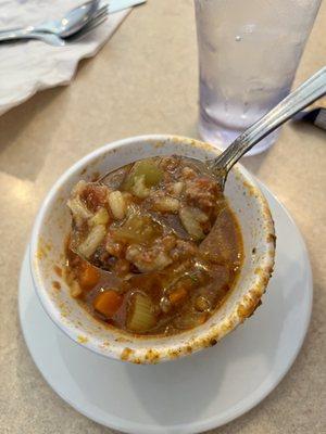 beef and rice soup - like chili with rice