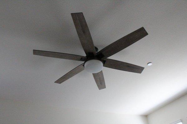 Beautiful large fan in master bedroom installed for our customer. Very happy with the results.