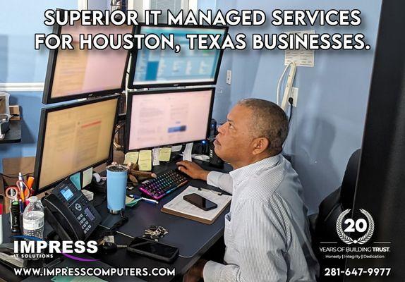 When you need managed services in to maintain peak operation in the IT network of your small business, consider us here at Impress Computers