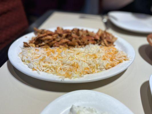 Chicken Shawarma Plate (Tavuk dner).