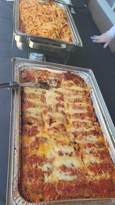 Buffet - eggplant rollatini & penne ala vodka