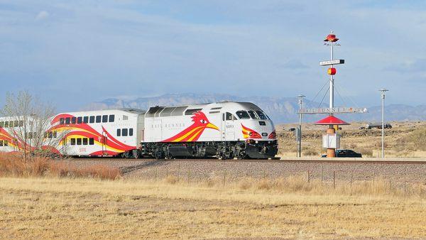 Rail Runner at the Isleta Pueblo Station.