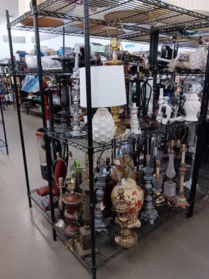 Housewares and electronics can be found at the back of the store.