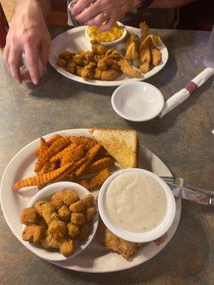 Fish and chick fried steak