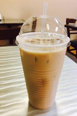 Iced vanilla latte