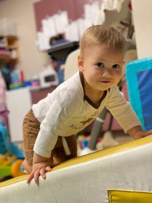 Climbing is so important as our Cruisers develop muscles and balance.