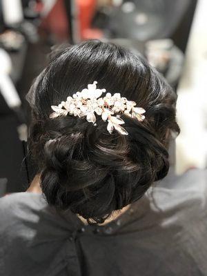 A lovely, elegant updo for the bride-to-be.