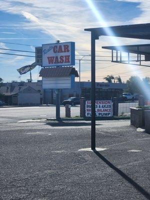 Front of the car wash