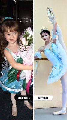 Almayeva Ballet Academy student Taylorjoined at age 7 and now at age 17 performs all principal parts in various ballet productions