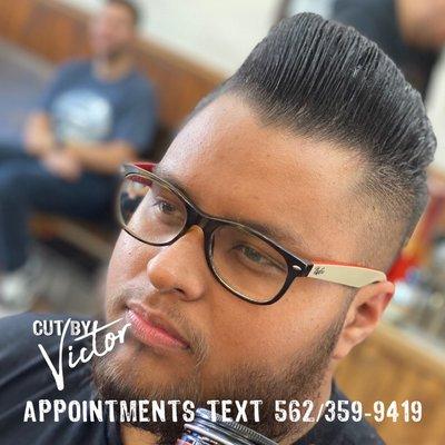 Cut by Victor text for appointment 562/359-9419