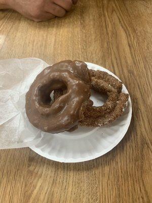 Came for brunch and got these two sourdough donuts (only made on Saturdays)