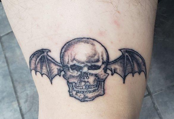 Tattoo done by apprentice Dave Shep