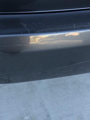 Scratched bumper after I picked up my car