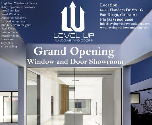 The best place for brand new windows and window installation in San Diego! Come check out or brand new showroom, Opening November 21st!