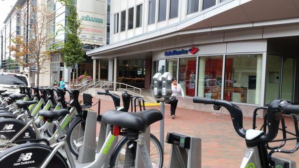 Bike rentals by the Bank of America storefront. 8/13/2016