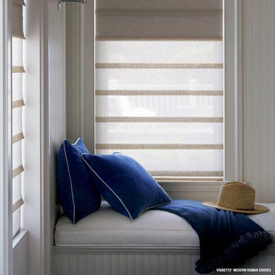 Navy Blue accent adds flair to this sitting area