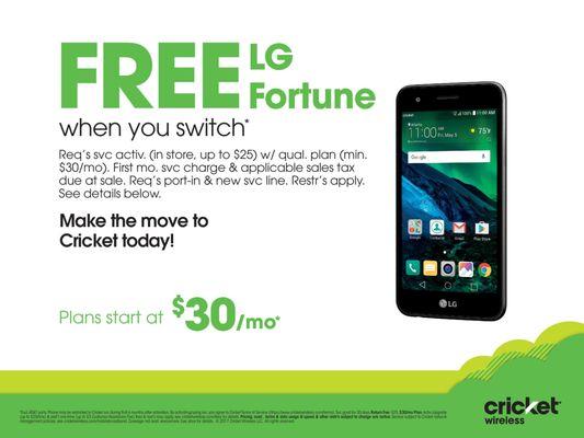 Get Your LG for FREE when you switch