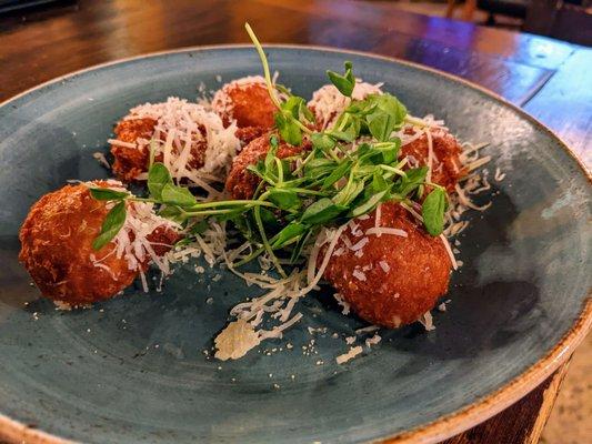 Cheddar beignets - too rich to eat more than two