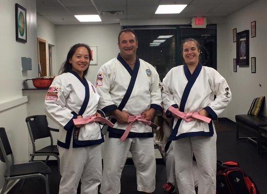 Synergy instructors during supporting breast cancer awareness