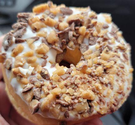 Toffee piece donut