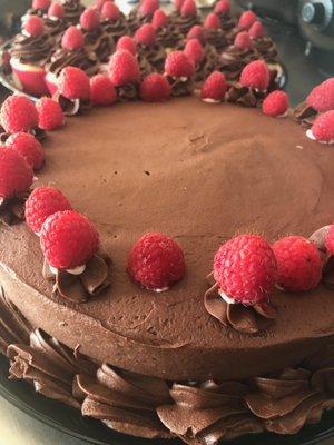 Chocolate/Raspberry Cake