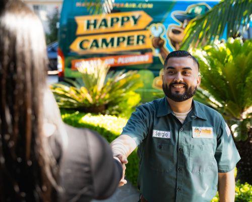 Happy Camper - serving Orange and Los Angeles county for all your HVAC and plumbing needs!