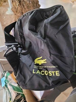 @Lacoste Outlet Las Vegas; 3/18/2023.  It's just a Sling Bag.  LOL!  My 1st Lacoste anything :).... very inexpensive too me!!