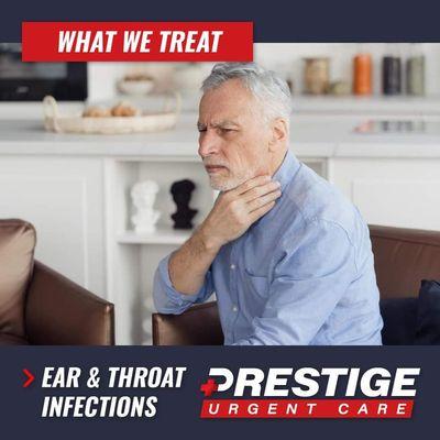 What do we treat? Ear & throat infections.