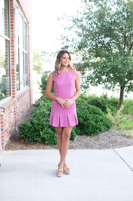 Pink Tweed Dress