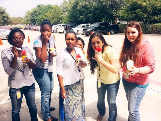 Work sponsored shaved ice party!!!