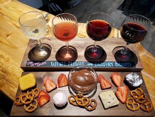 Wine Flight & Dessert Board