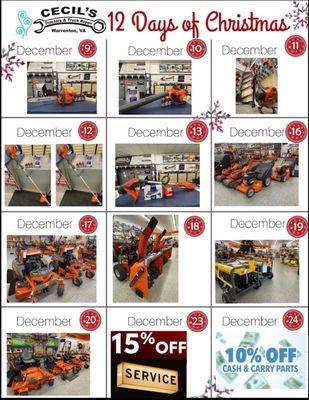 12 Days of Christmas Specials!