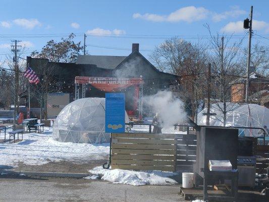 Heated outdoor igloo