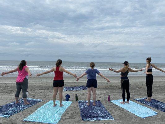 Yoga at Folly Beach