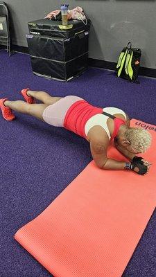 One minute plank