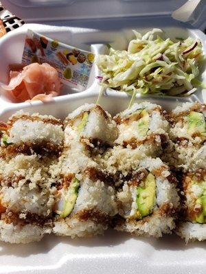 Crunch roll combo (included miso soup)