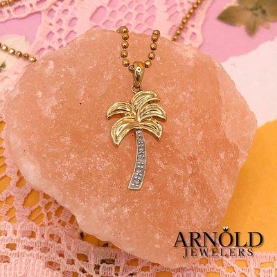 This Diamond Palm Tree pendant is so charm-ing!