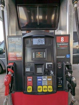 Pump 8 of 28 interface. Gas prices as of Saturday, March 4, 2023.