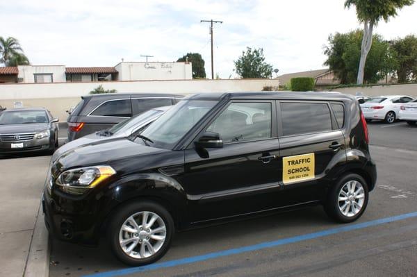 Dual control car with with interior and exterior cameras