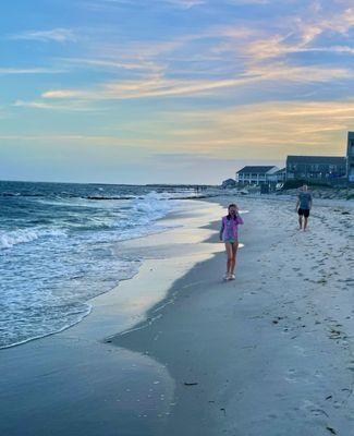 Beautiful beach close to our room.