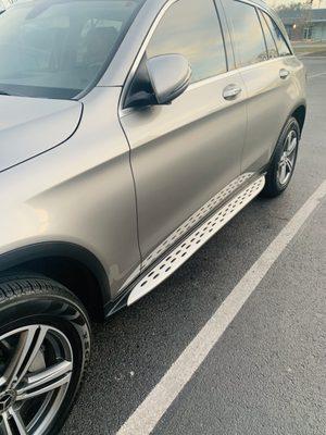 Mercedes ...running boards installed at Caliber Collision