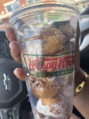 The dry donut holes that doesn't have all the flavors