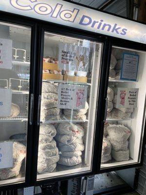 Boiled peanuts stored in fridge