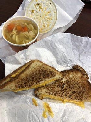 Grilled cheese and soup combo